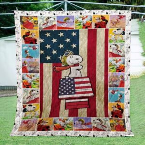 Snoopy Flag House 3D Quilt  Quilt
